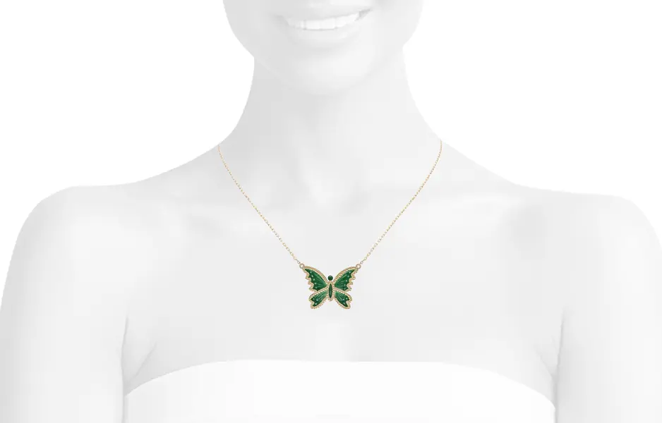 BUTTERFLY NECKLACE GREEN