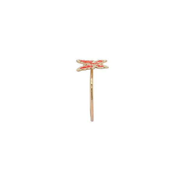 BUTTERFLY RING RED