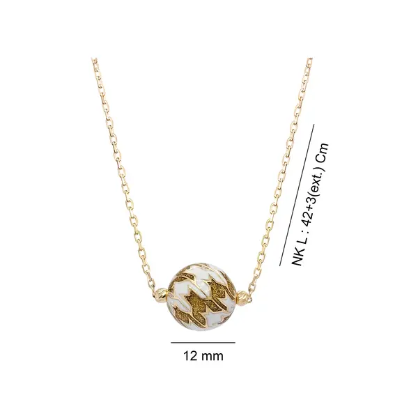 CHRISTIES NECKLACE WHITE AND GOLDEN