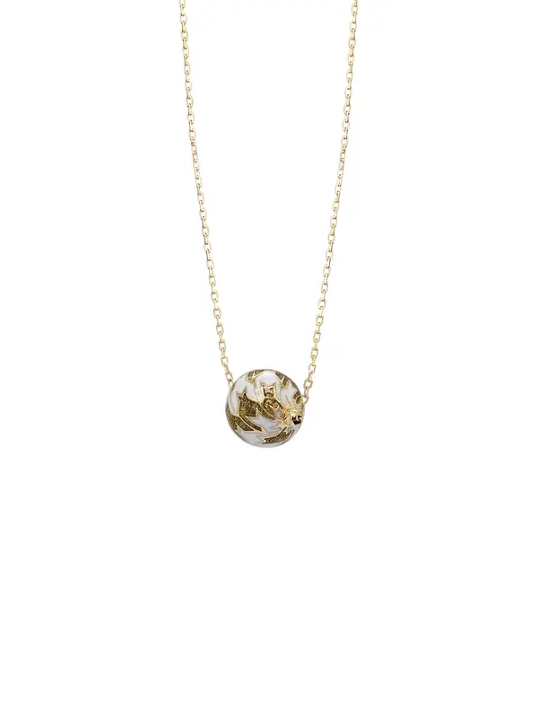 CHRISTIES NECKLACE WHITE AND GOLDEN