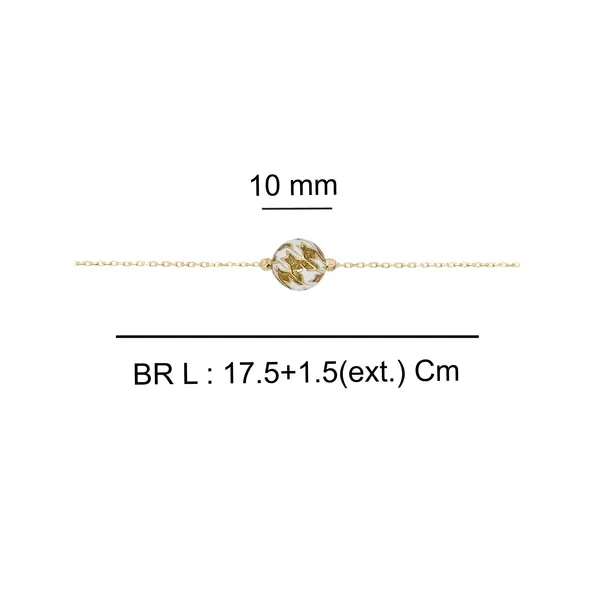 CHRISTIES BRACELET WHITE AND GOLDEN