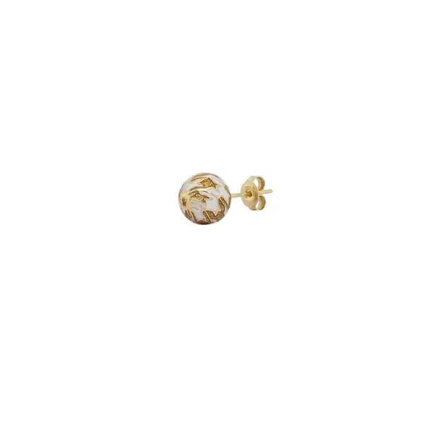 CHRISTIE'S EARRINGS WHITE AND GOLDEN