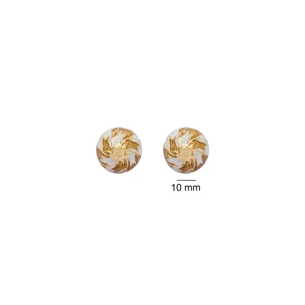 CHRISTIE'S EARRINGS WHITE AND GOLDEN