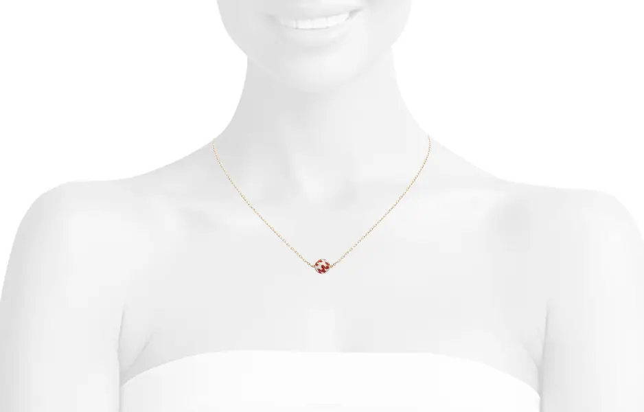 CHRISTIE'S NECKLACE WHITE AND RED