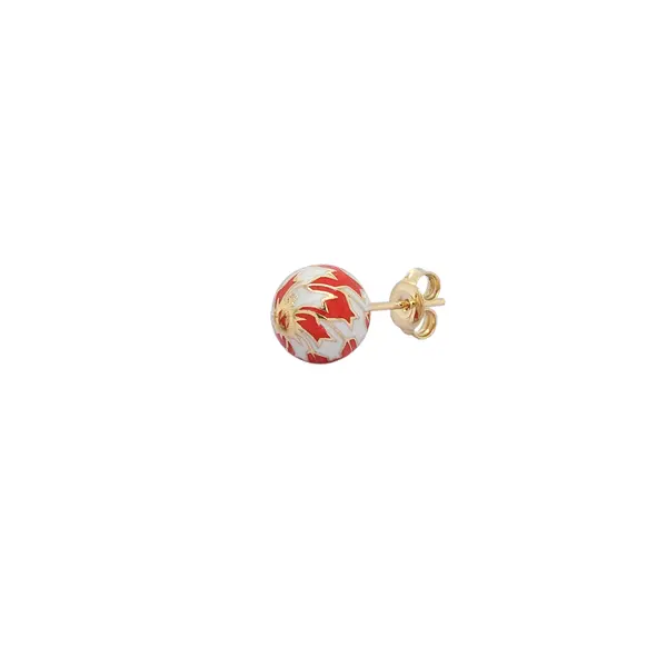 CHRISTIE'S EARRINGS WHITE AND RED