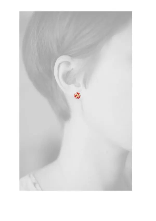 CHRISTIE'S EARRINGS WHITE AND RED