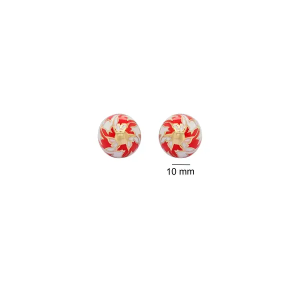 CHRISTIE'S EARRINGS WHITE AND RED