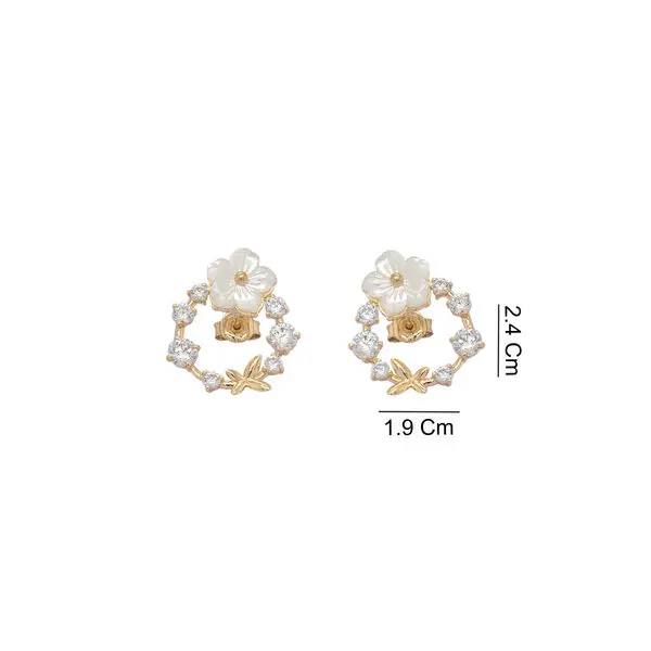 NATURA EARRINGS WHITE