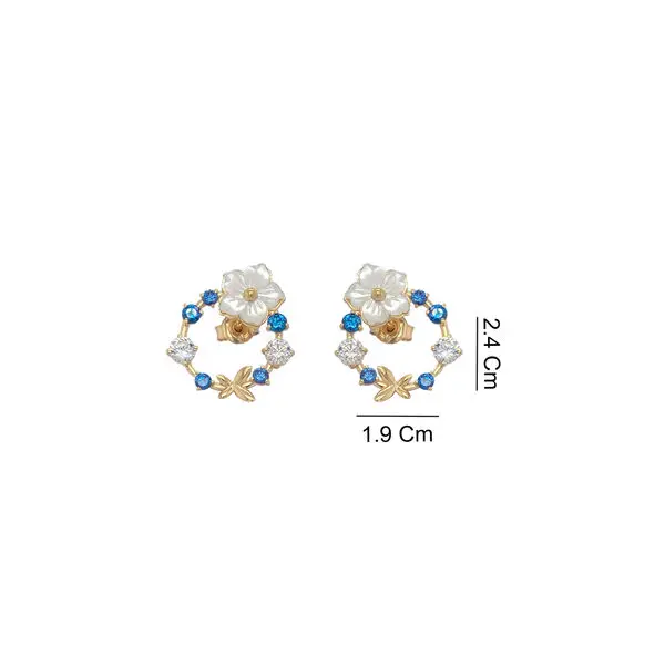 NATURA EARRINGS BLUE AND WHITE