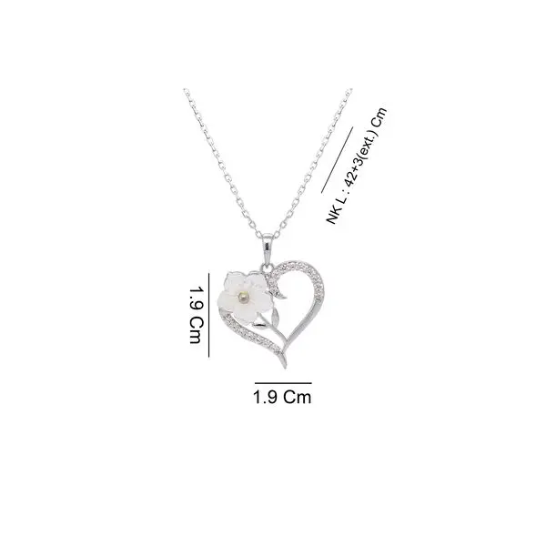 NATURA NECKLACE HEART WITH MOP W/G