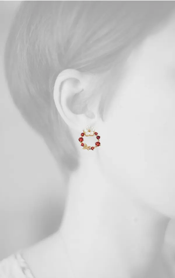 NATURA EARRINGS RED