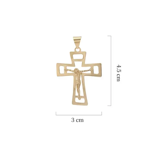 CROSS WITH JESUS BIG 4.5 CM 