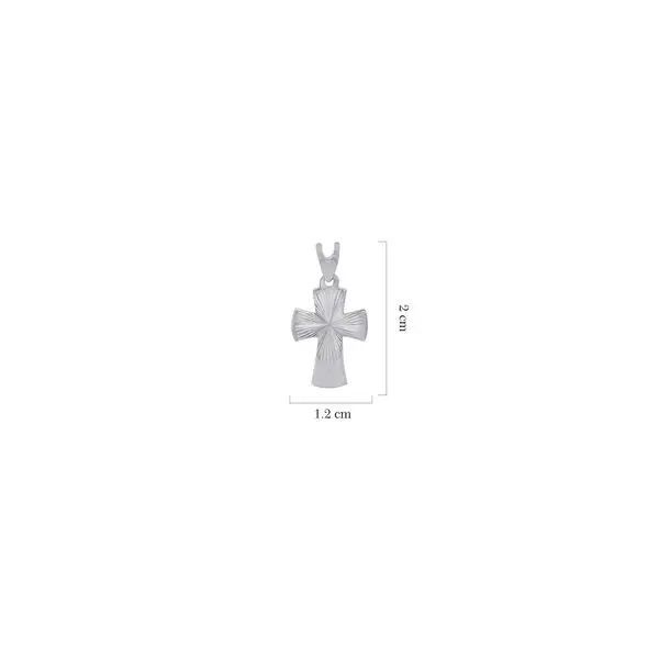 CROSS WITH CUTTING WHITE GOLD