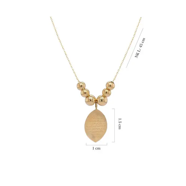 AYAT AL KURSI LEAF-LIKE NECKLACE