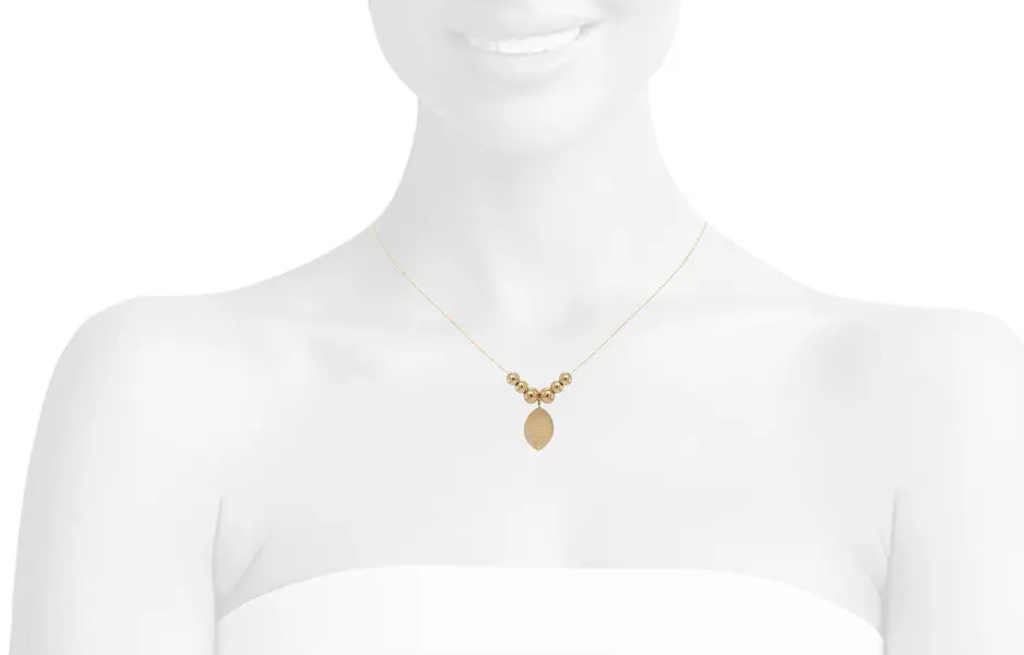 AYAT AL KURSI LEAF-LIKE NECKLACE