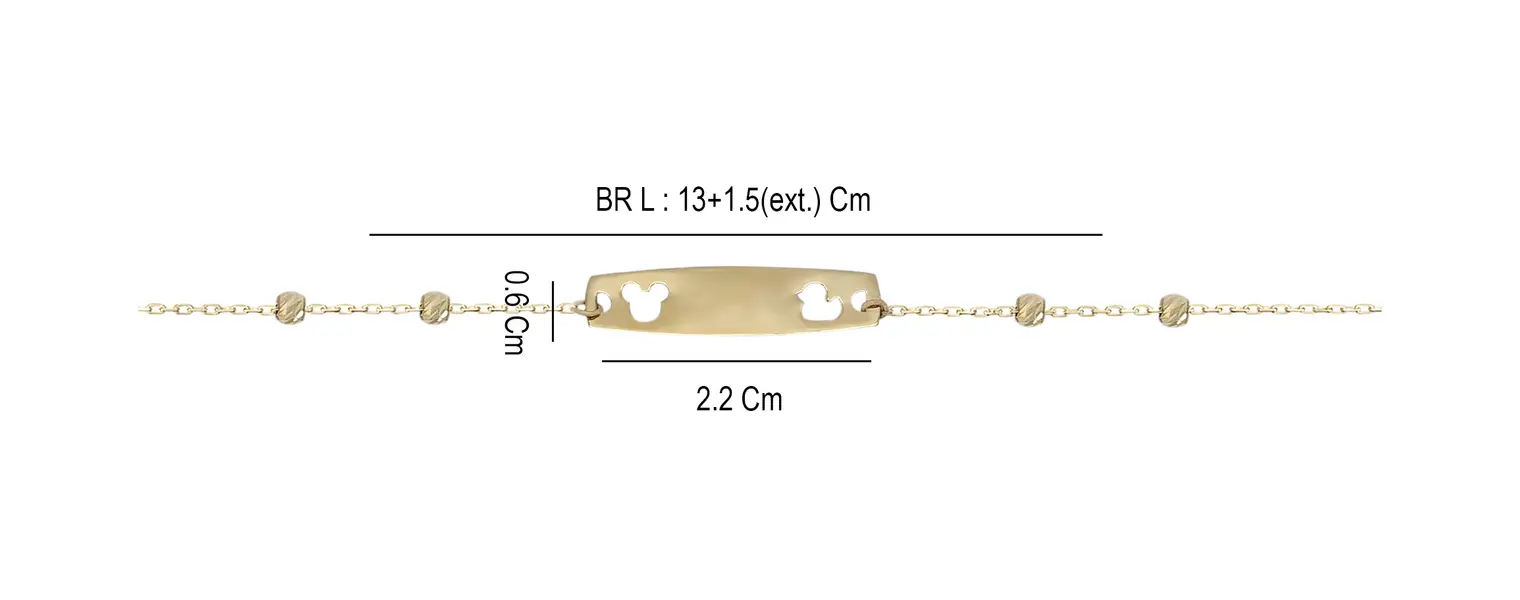 BABY BRACELET ID WITH MICKEY AND DUCKLING