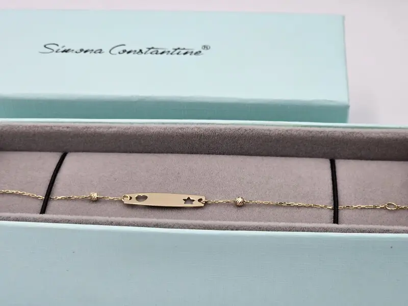 BABY BRACELET ID WITH HEART AND STAR