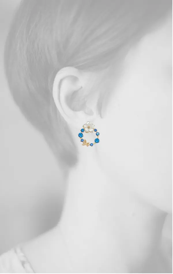 NATURA EARRINGS BLUE