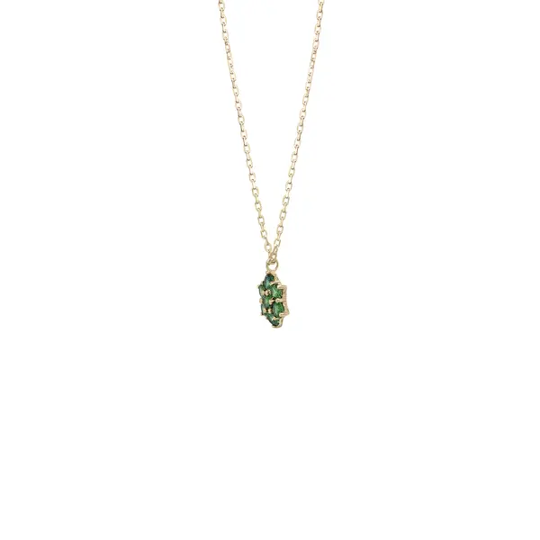 CLASSIC 7 STONE NECKLACE GREEN