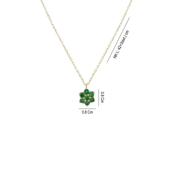 CLASSIC 7 STONE NECKLACE GREEN