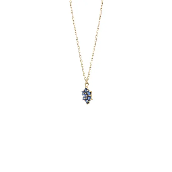 CLASSIC 7 STONE NECKLACE BLUE