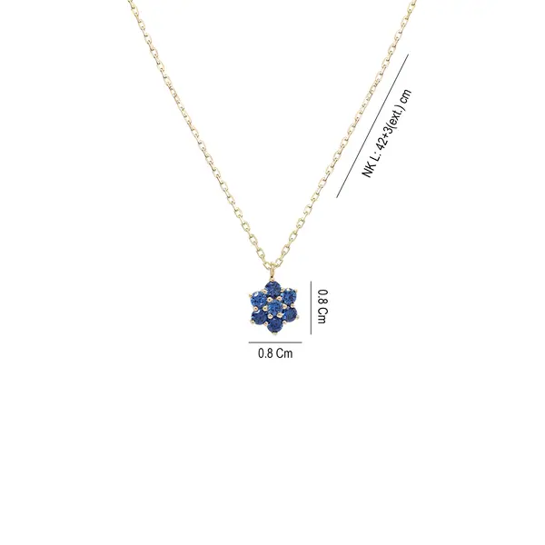 CLASSIC 7 STONE NECKLACE BLUE