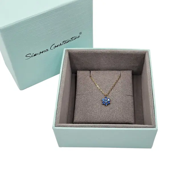 CLASSIC 7 STONE NECKLACE BLUE