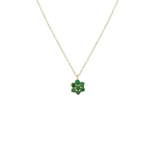CLASSIC 7 STONE NECKLACE GREEN