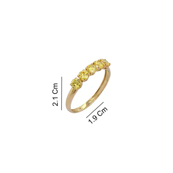 RING 5 STONE 3.5MM YELLOW