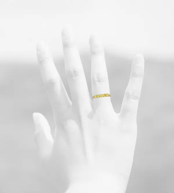 RING 5 STONE 3.5MM YELLOW