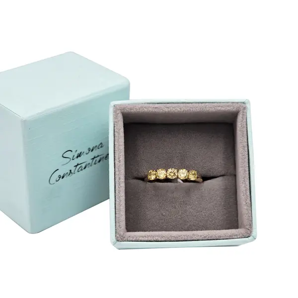 RING 5 STONE 3.5MM YELLOW