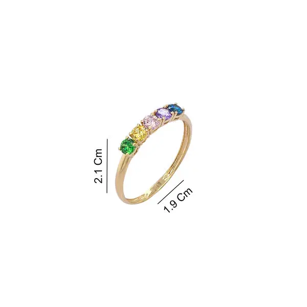 RING 5 STONE 3MM MIX