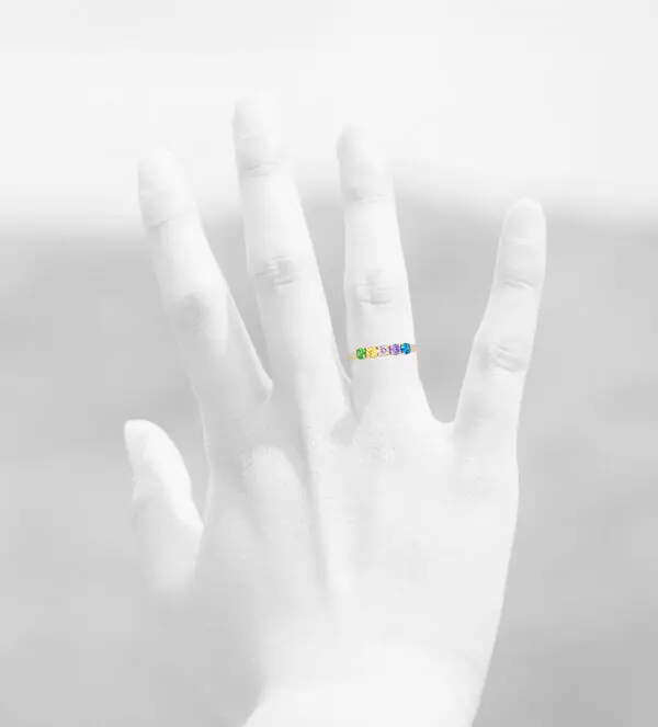 RING 5 STONE 3MM MIX