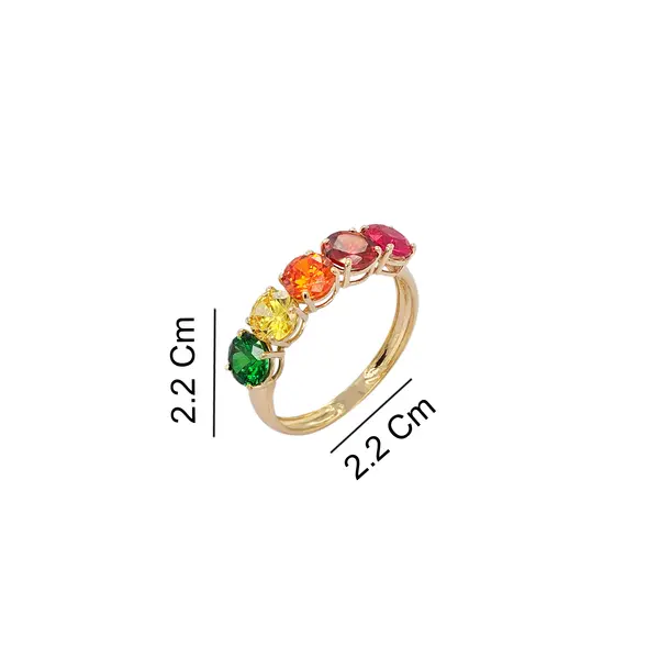 RING 5 STONE 5MM MIX