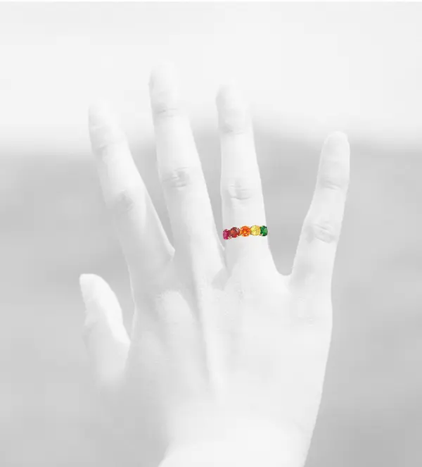 RING 5 STONE 5MM MIX