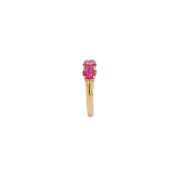 RING 5 STONE 5MM DARK PINK