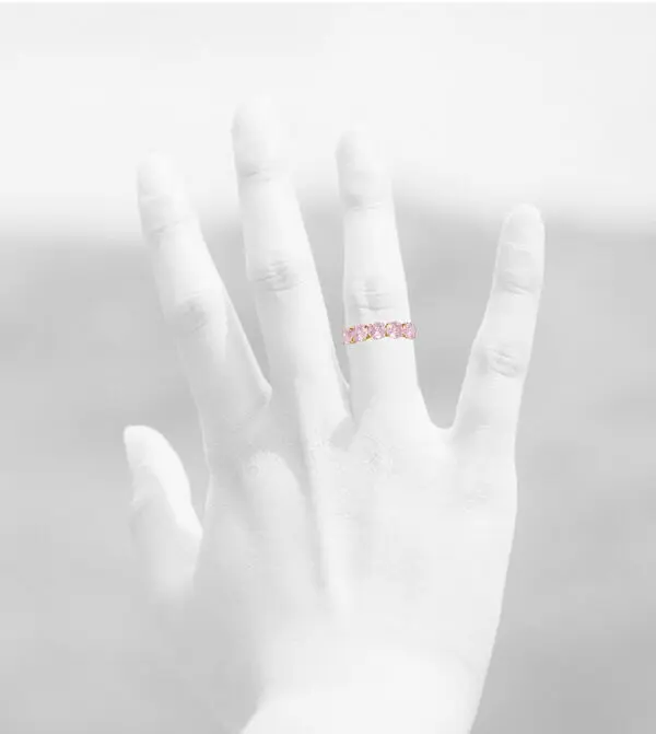 RING 5 STONE 5MM PINK