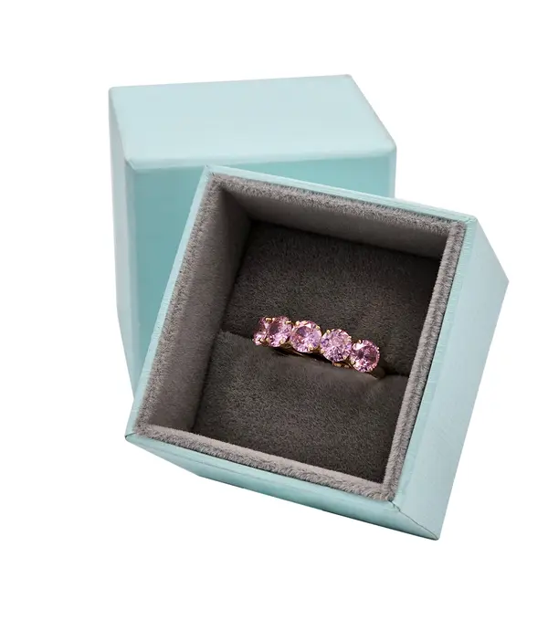 RING 5 STONE 5MM PINK