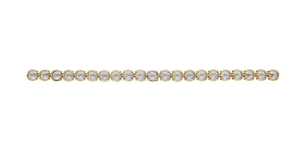 TENNIS BRACELET 5 STONE 5MM WHITE Y/G