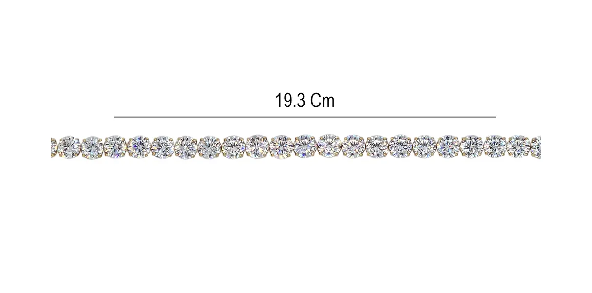 TENNIS BRACELET 5 STONE 5MM WHITE Y/G
