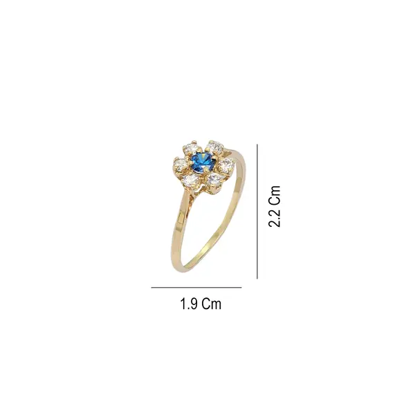 CLASSIC 7 STONE RING BLUE AND WHITE 
