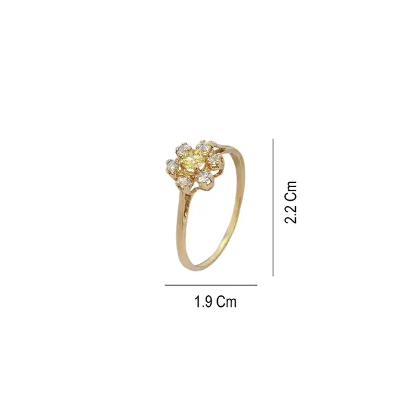 CLASSIC 7 STONE RING YELLOW AND WHITE 