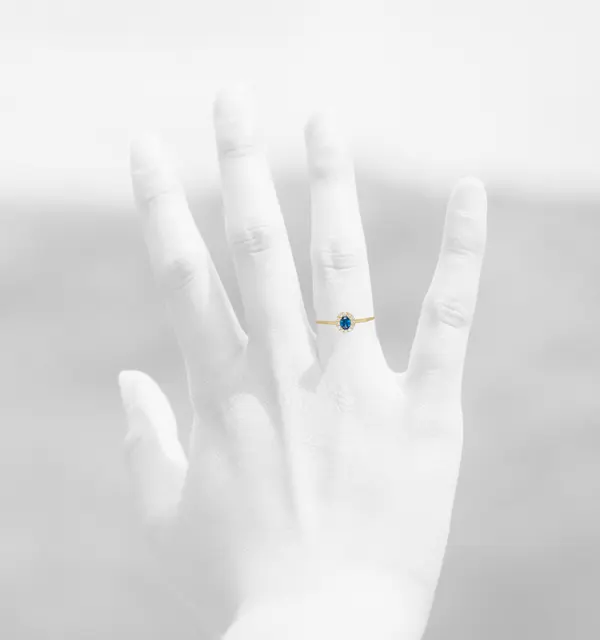 DIANA RING OVAL BLUE