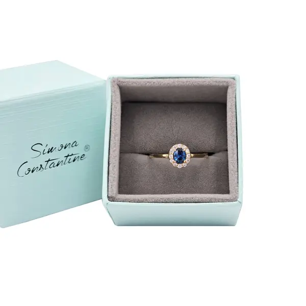DIANA RING OVAL BLUE