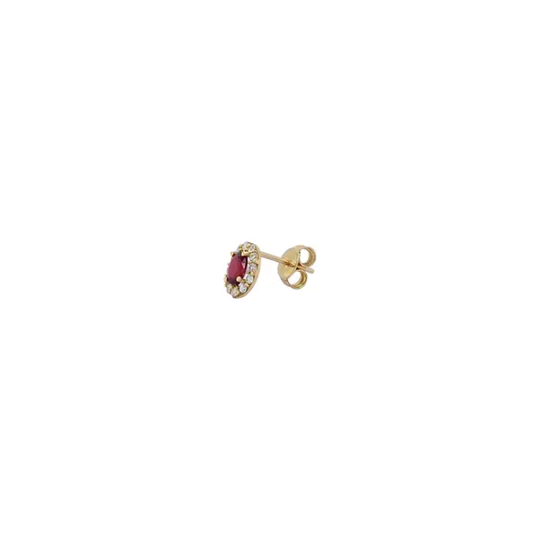 DIANA EARRINGS OVAL RED