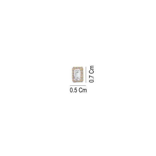 DIANA EARRINGS RECTANGLE WHITE