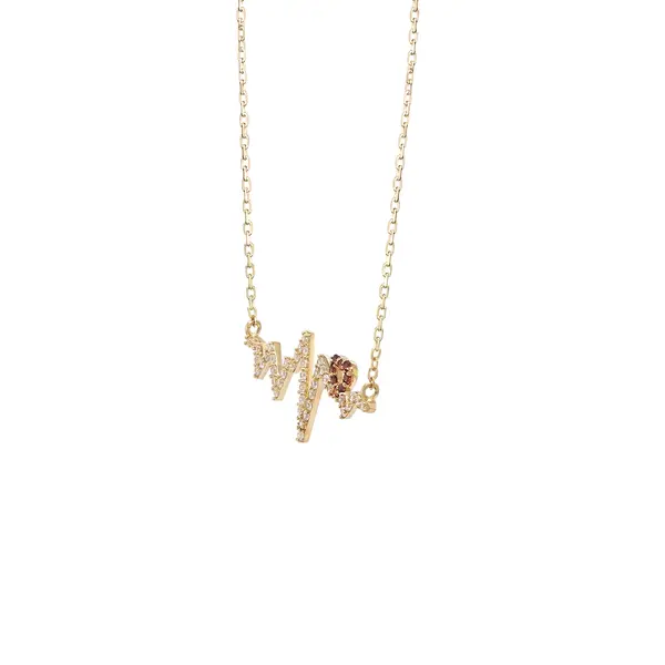 HEART BEAT STONE NECKLACE