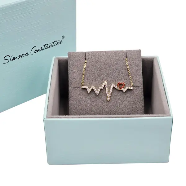 HEART BEAT STONE NECKLACE