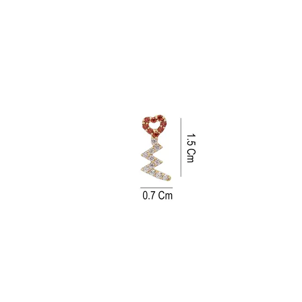 HEART BEAT STONE EARRINGS