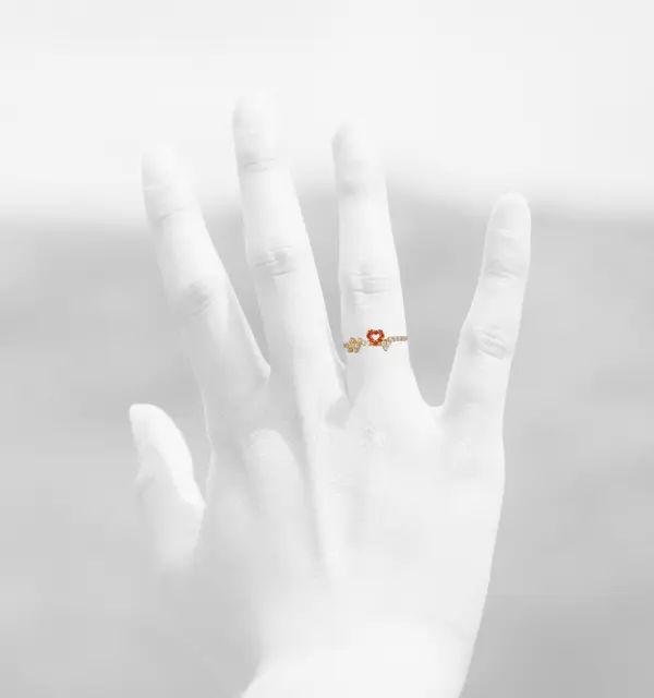 HEART BEAT STONE RING